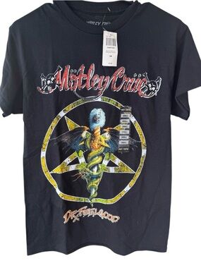 Motley Crue Black Graphic Band Tee - Dr. Feelgood Design